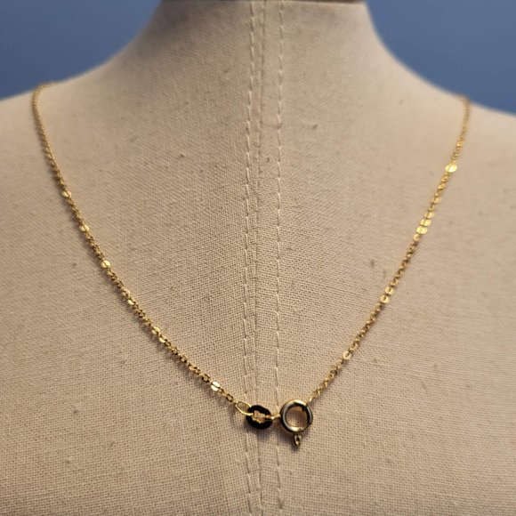 18" 14K Gold Cable Chain Necklace - Picture 3 of 8